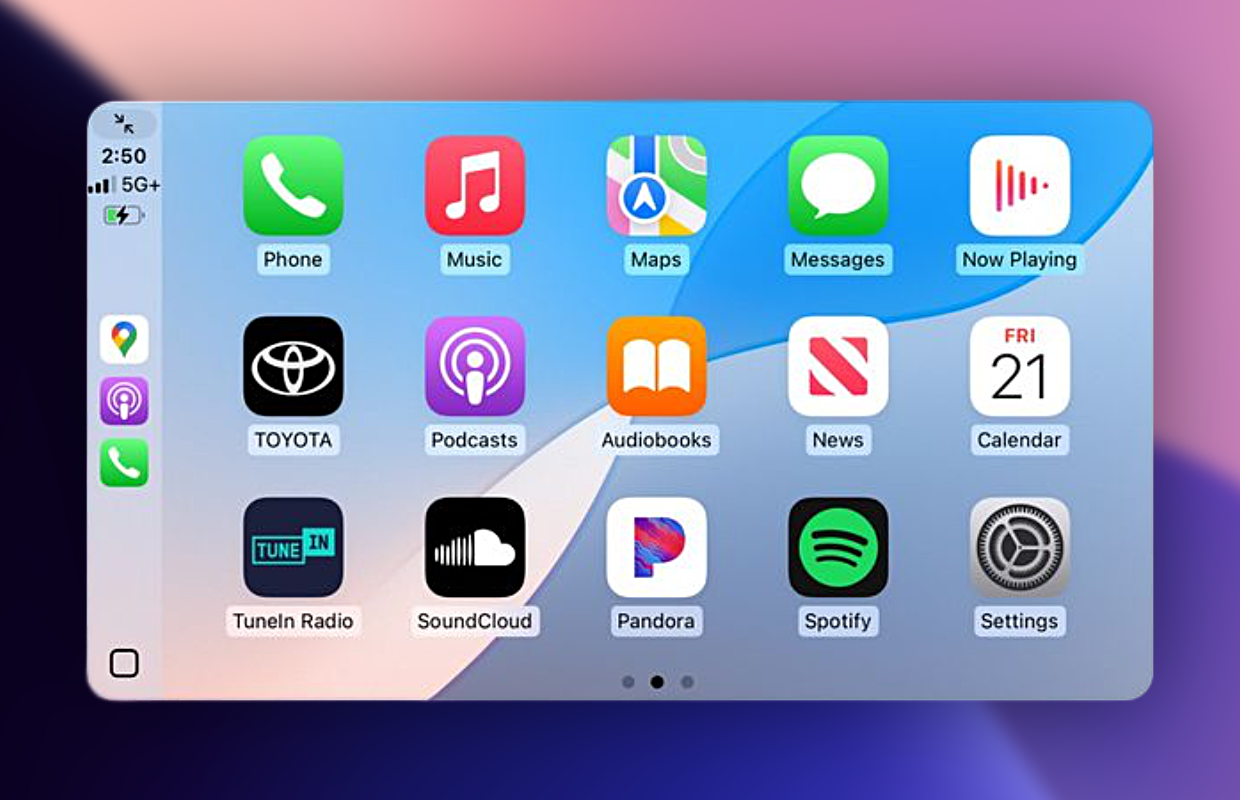 CarPlay three rows